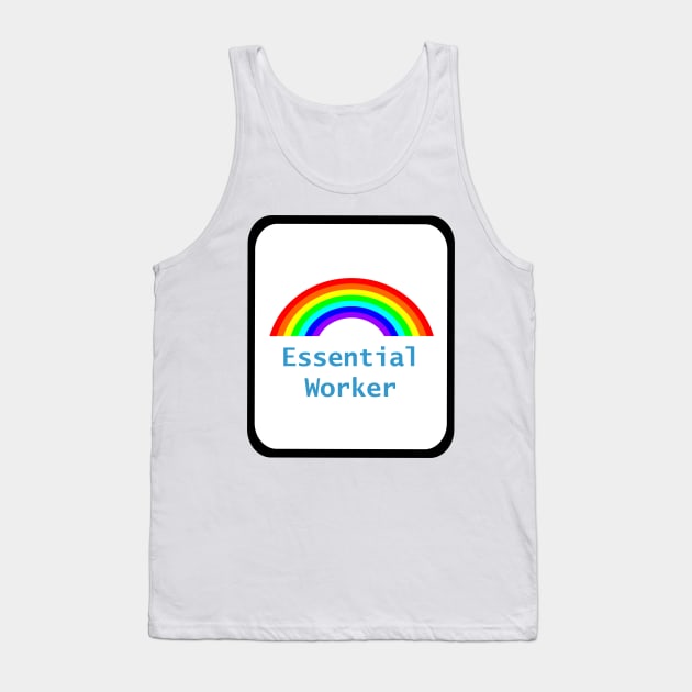 Framed Rainbow Essential Worker Tank Top by ellenhenryart